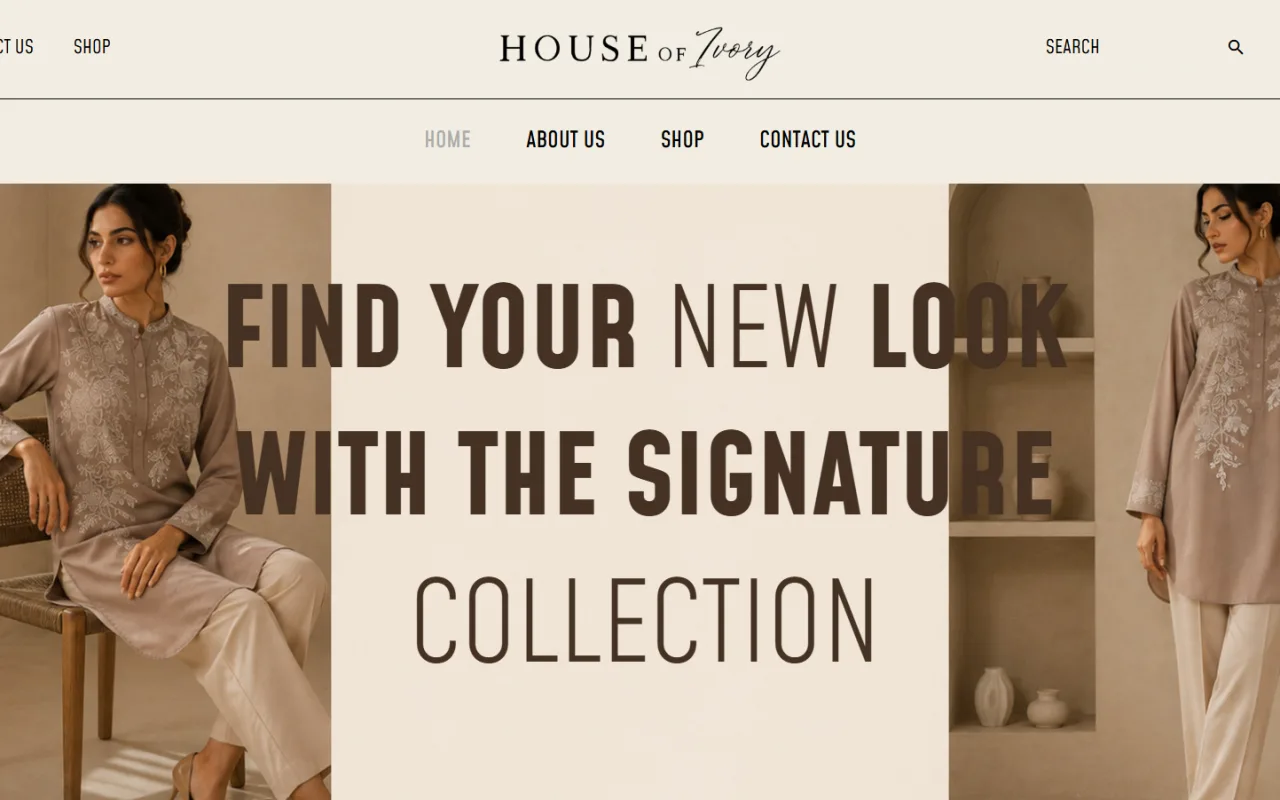 House of Ivory website screenshot